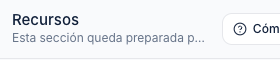 Aviso de que Recursos queda para la siguiente fase